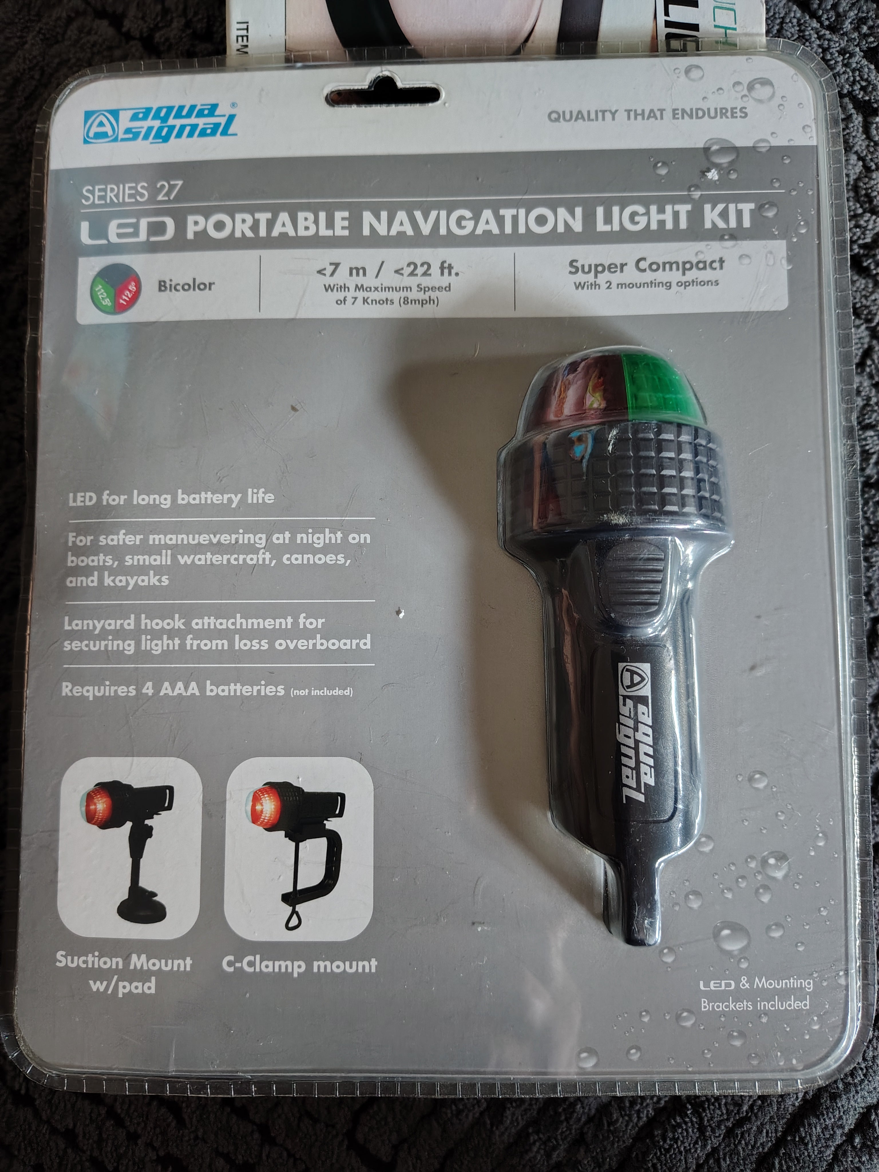 A aqua Signal series 27 led portable navigation light kit