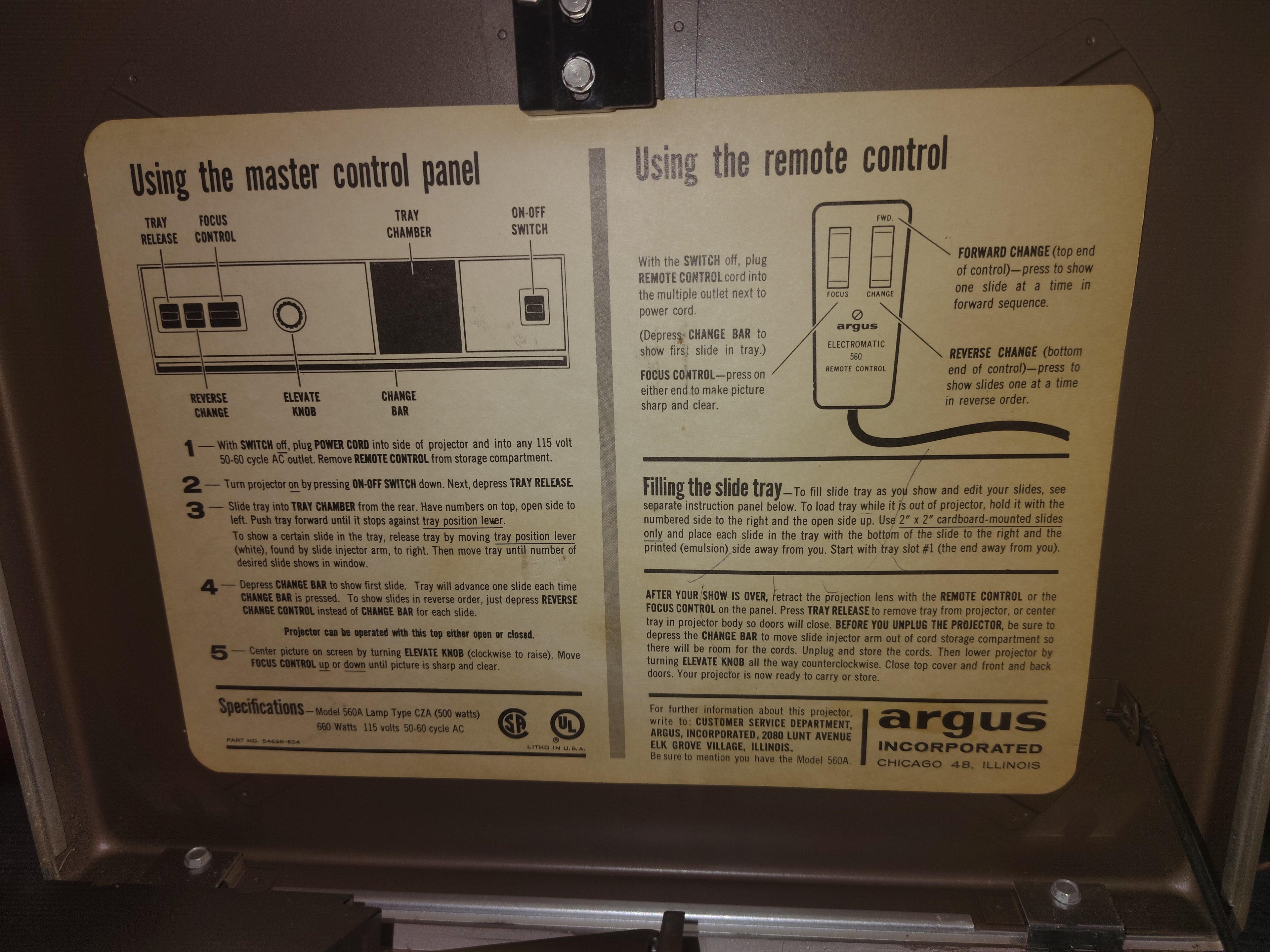 argus  vintage projector